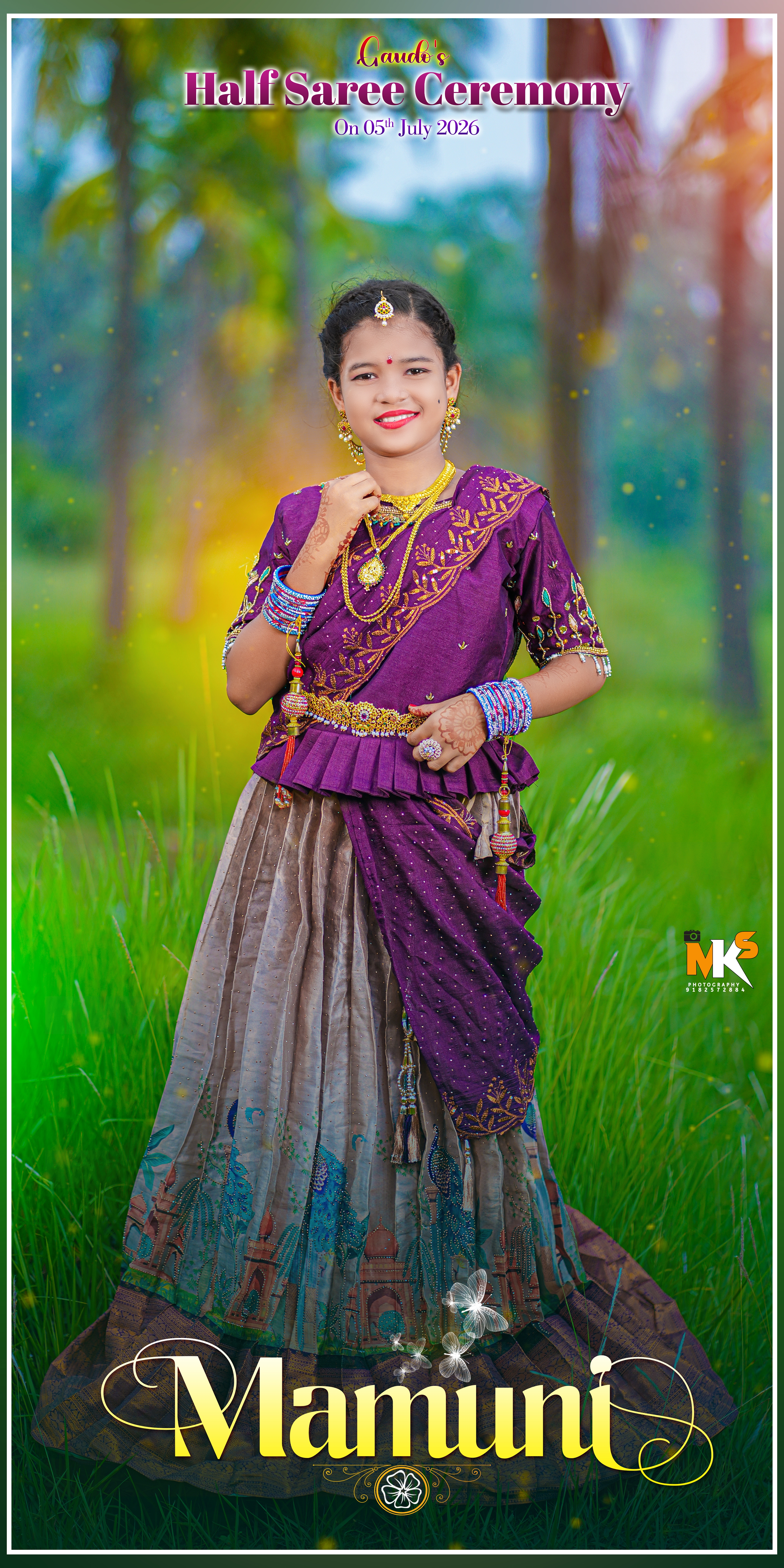 Grand Milestone Celebration Half Saree Ceremony