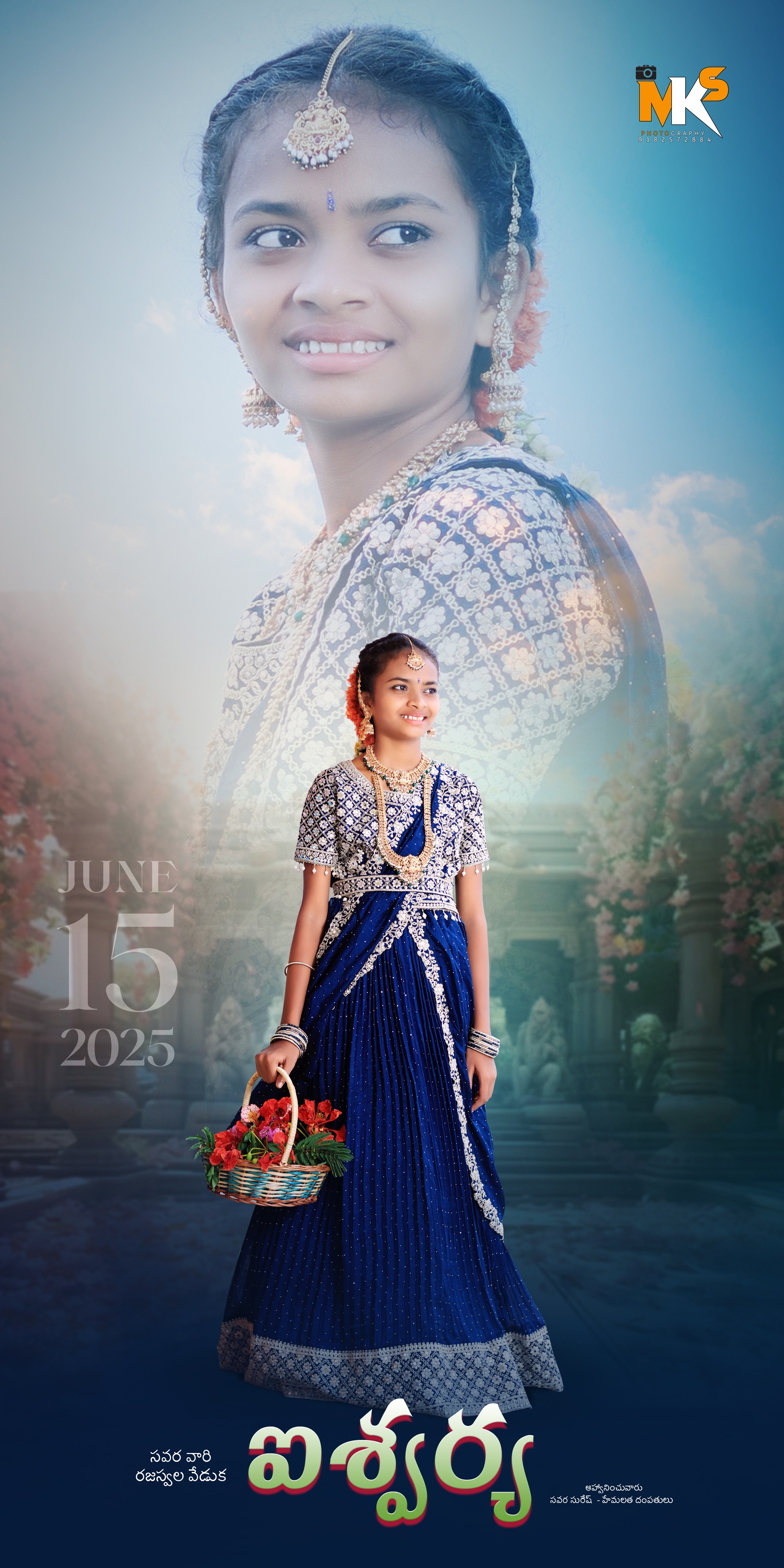 Graceful Poise and Silk Attire